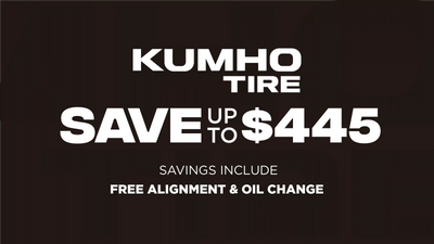 Save up to $445 on Kumho Tires