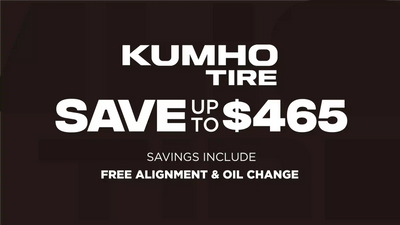 Save up to $465 on Kumho Tires