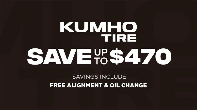 Save up to $470 on Kumho Tires