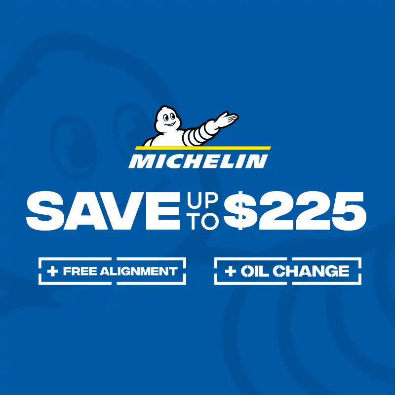 Michelin advertisement on a blue background