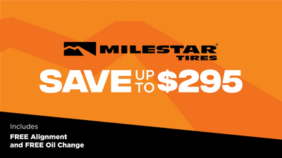 Save up to $295 on Milestar Tires