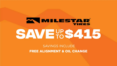 Save up to $415 on Milestar Tires