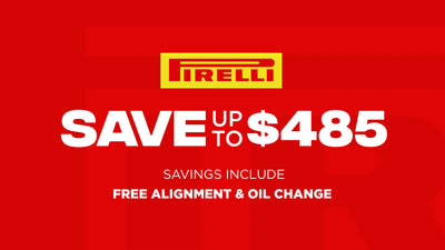 Save up to $485 on Pirelli Tires