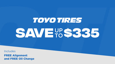 Save up to $335 on Toyo Tires