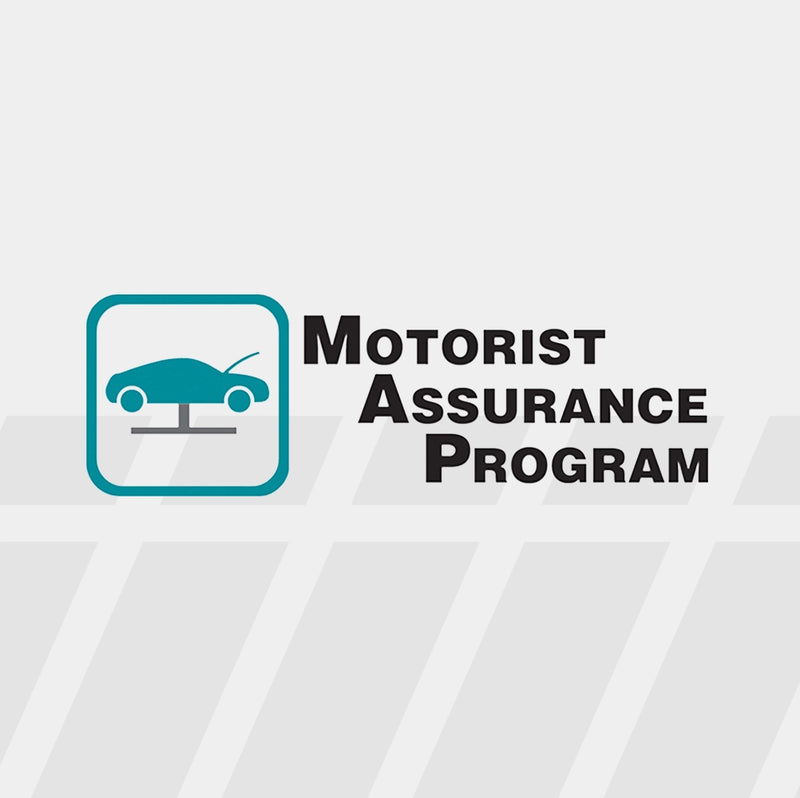 Motorist Assurance Program logo with a car icon on a light gray background