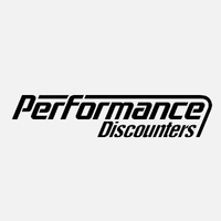 Performance Discounters logo with sleek, italicized lettering and a dynamic underline — a Tire Discounters sub-brand focused on high-performance upgrades and accessories.