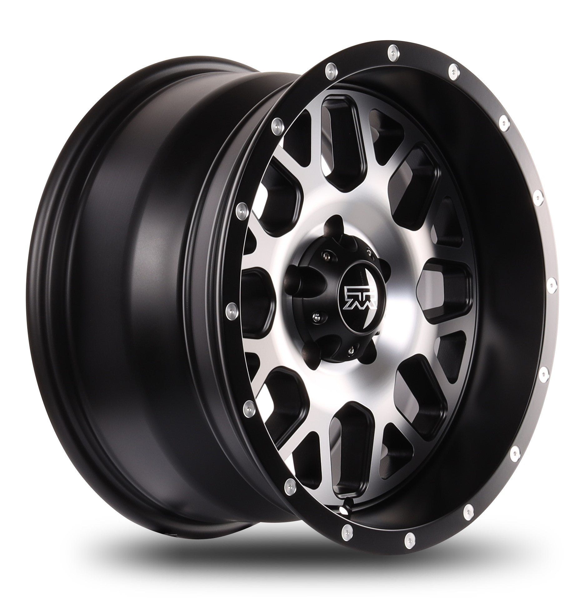 17x9 Mudder Trucker MT859 Mutiny Black Machined 5x127 5x5 ET-12