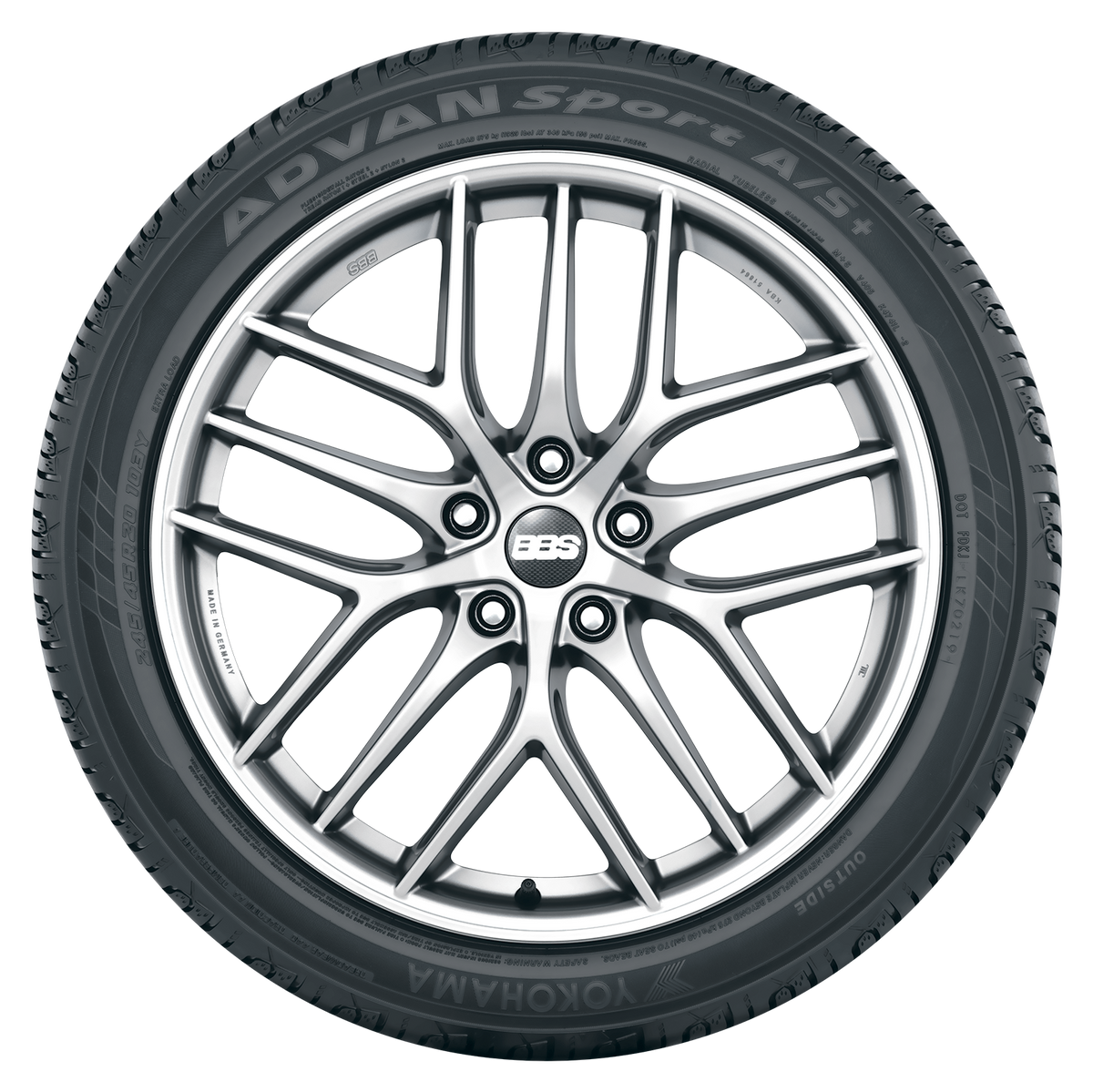 03-110140625-Yokohama-Advan Sport AS Plus-255/40R17-Tire-Image03