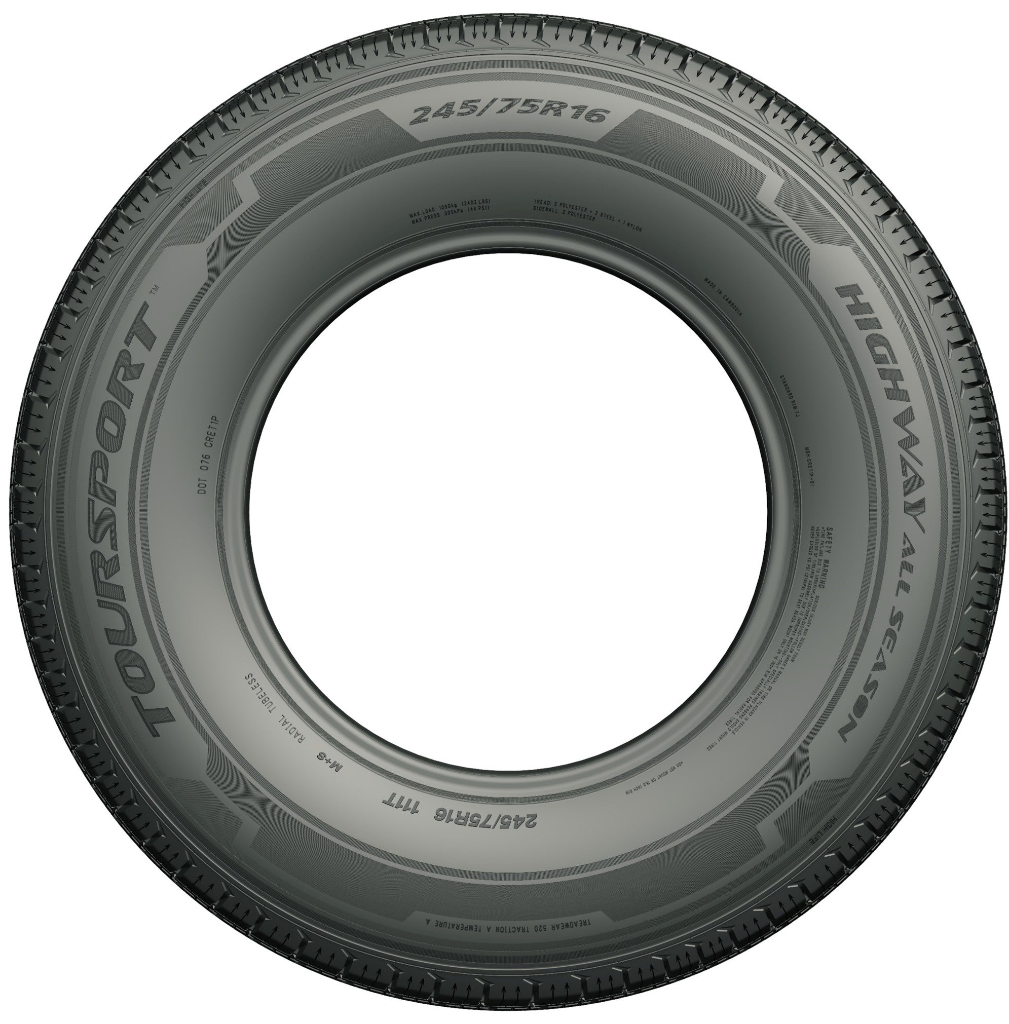 265/65R18 TourSport Highway All Season 114H BSW SL 2656518 265 65