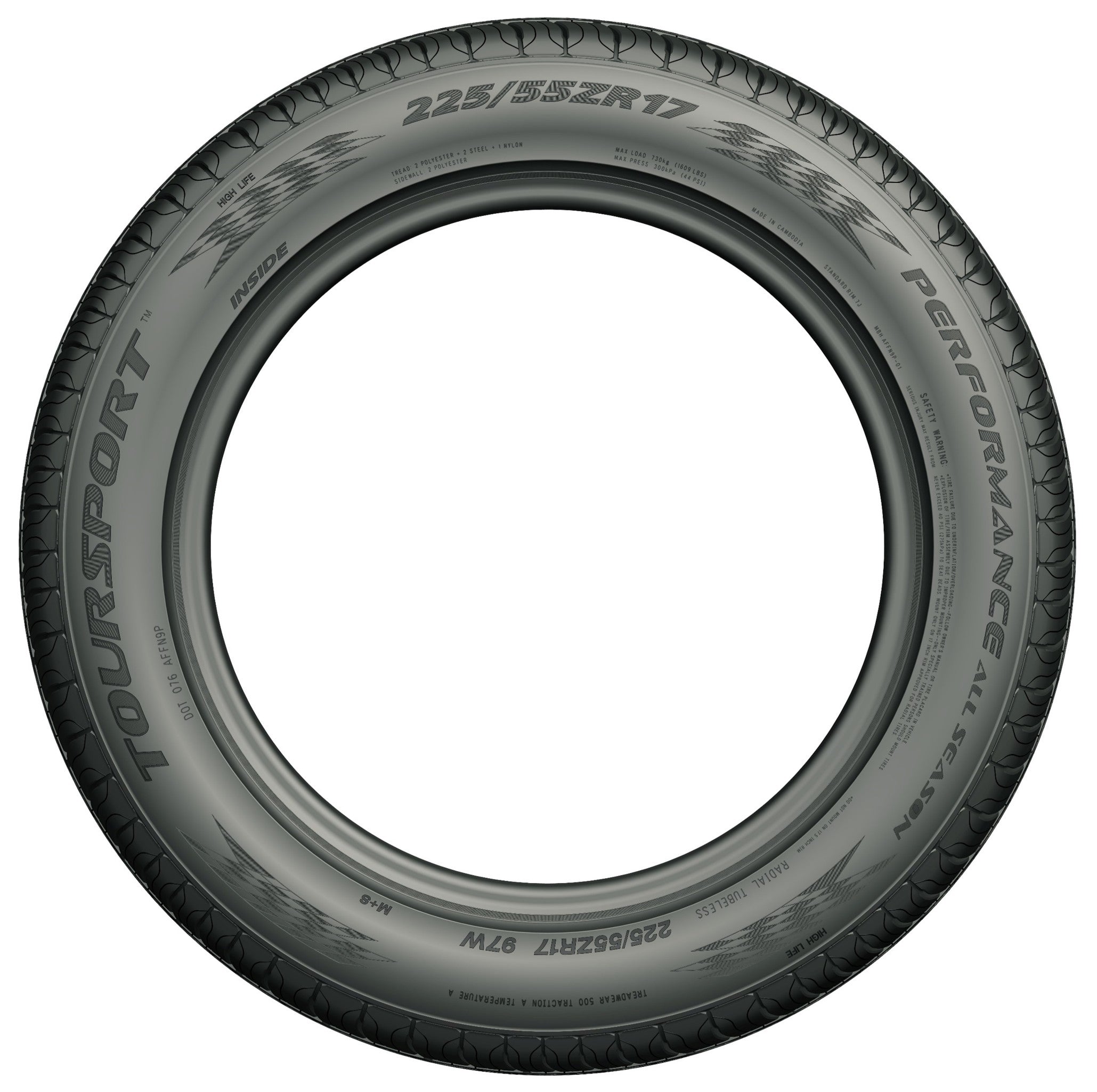 225/55ZR17 TourSport Performance All Season 97Y BSW SL 2255517 225