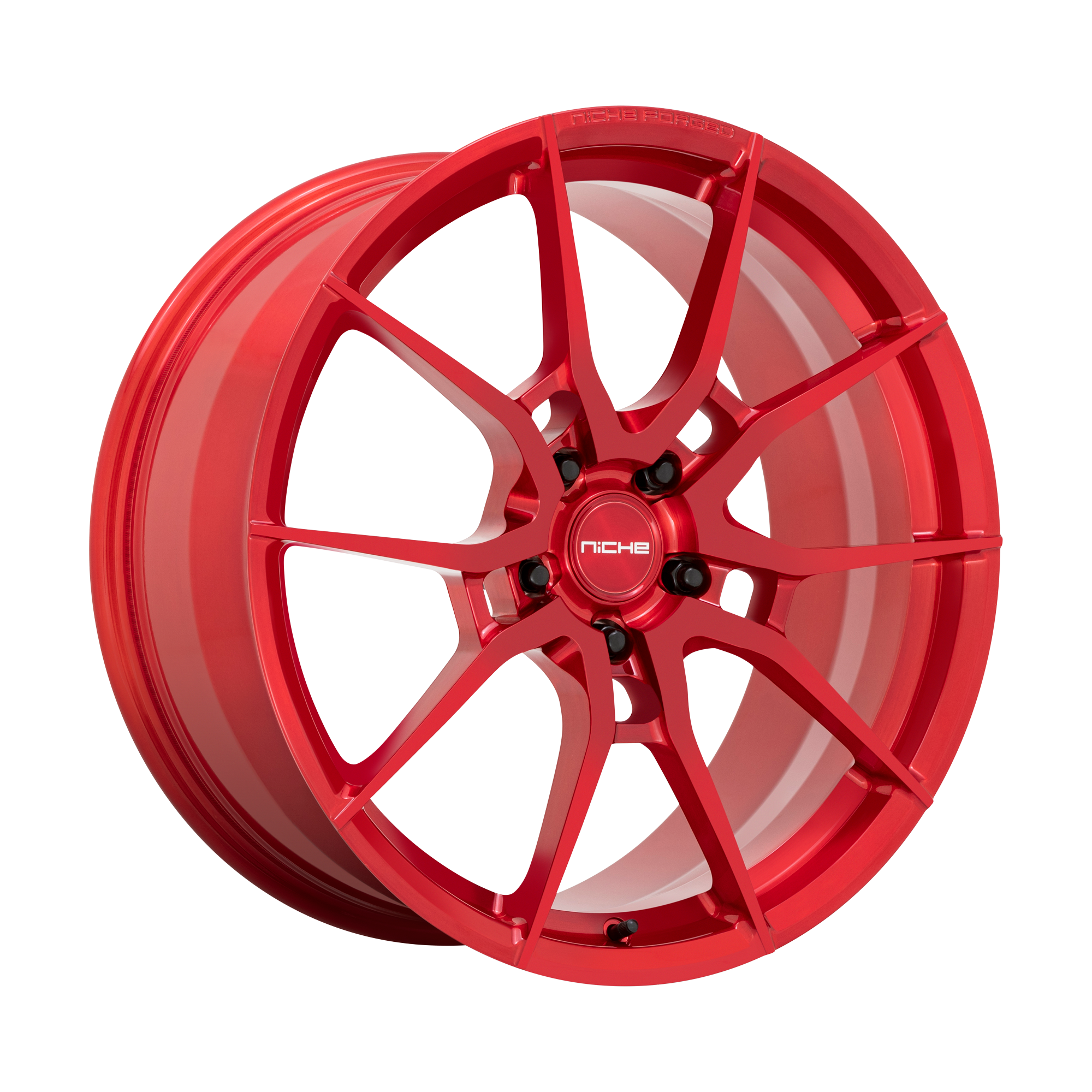 21x12 Niche T113 Kanan Brushed Candy Red 5x120 ET45 CB70.7 Wheel